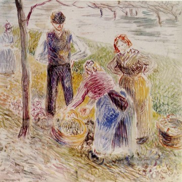 Camille Pissarro Werke - Ernte potatos Camille Pissarro